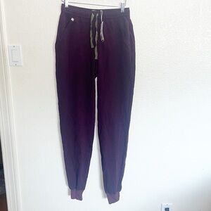 Figs Men's M_Tansen Jogger 2.0 Tall Hidden Pocket Maroon Scrub Pants NEW